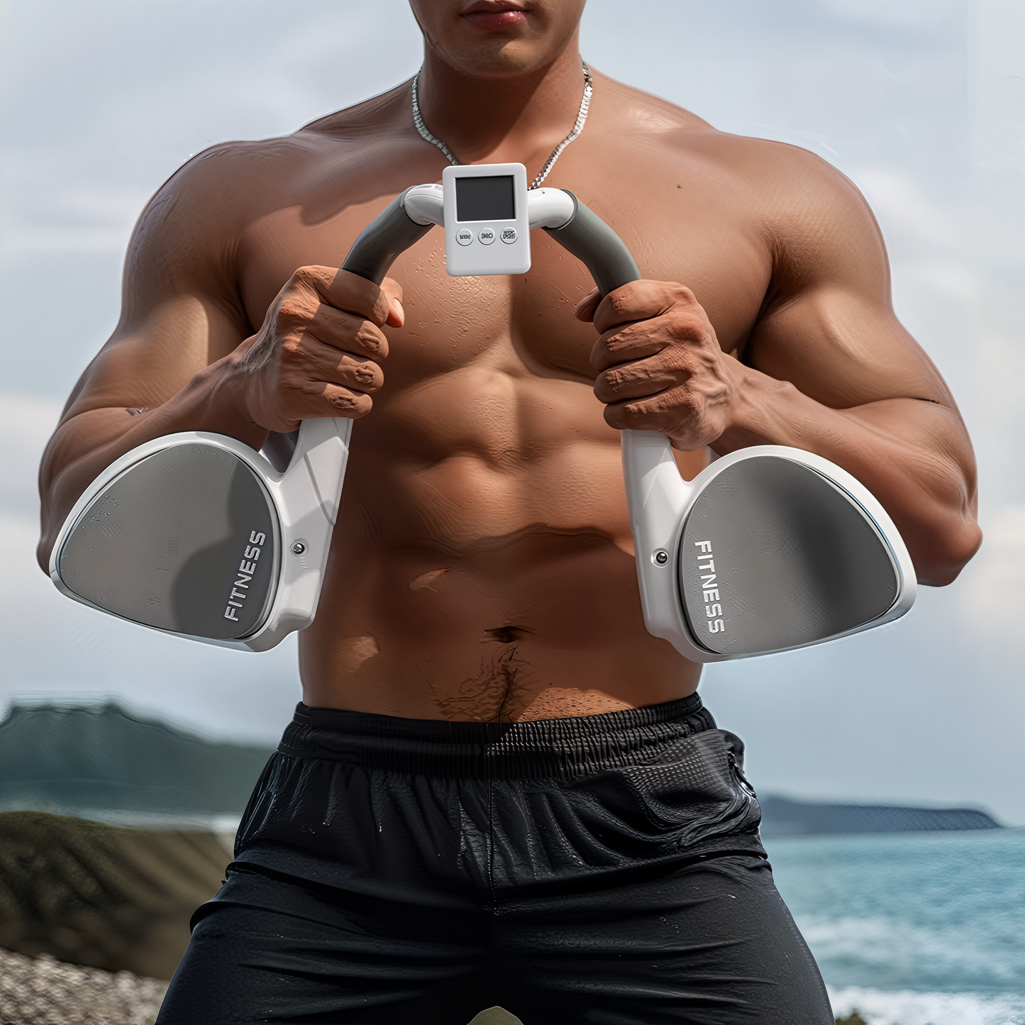 Équipement Abdominaux & Push-Up avec Tablette Intégrée – Le sport intelligent à portée de main