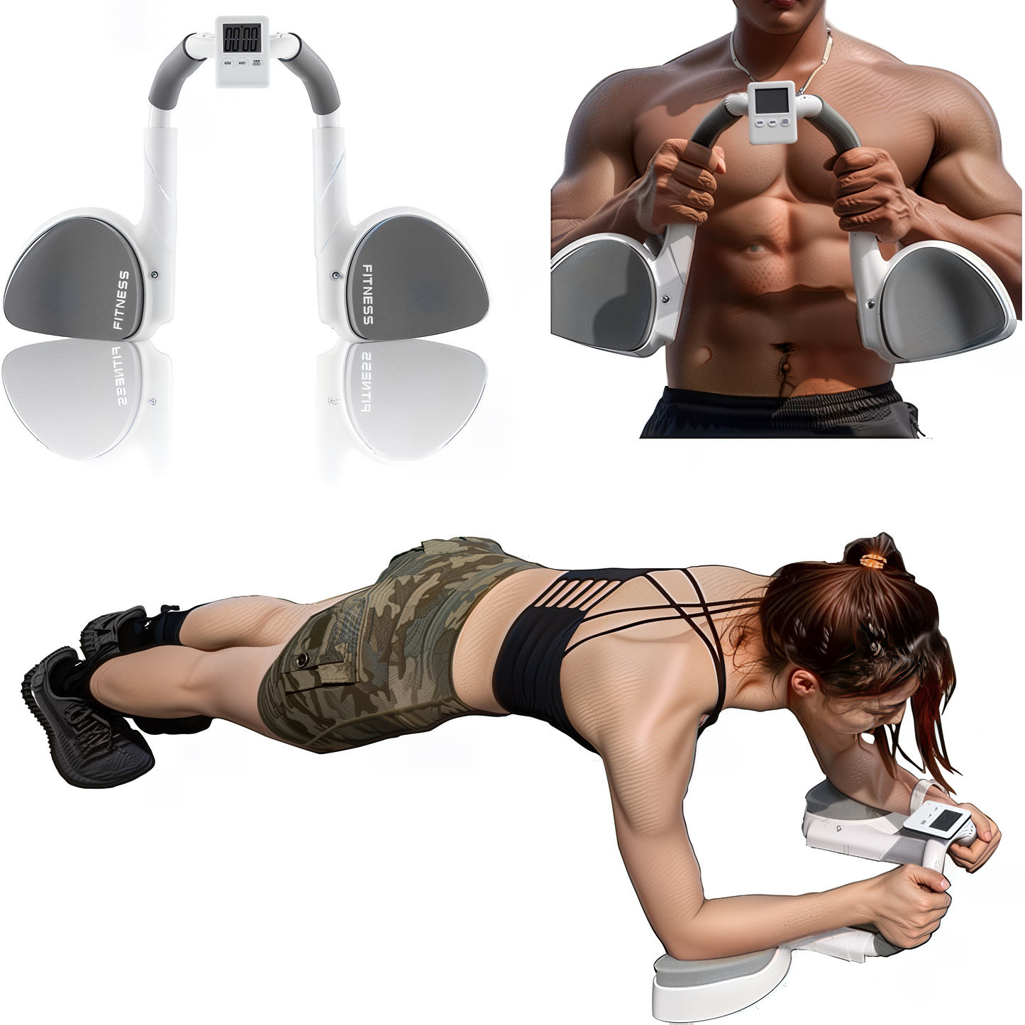 Équipement Abdominaux & Push-Up avec Tablette Intégrée – Le sport intelligent à portée de main