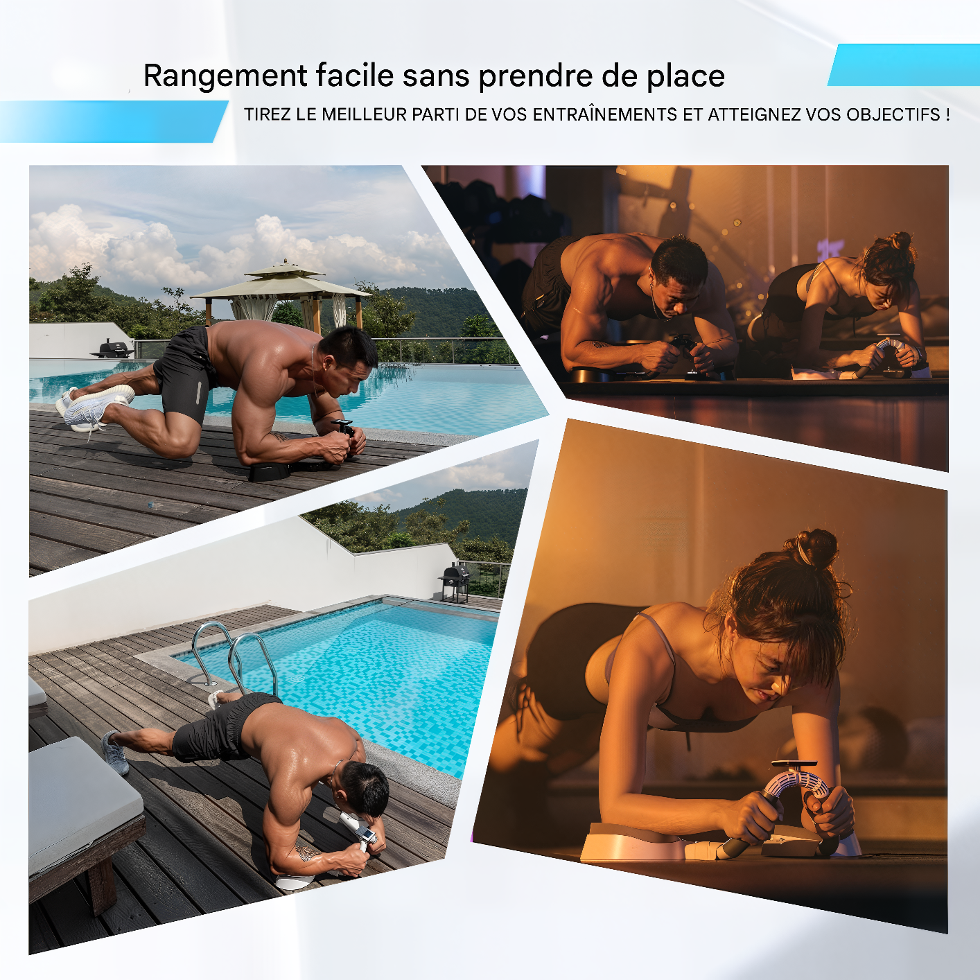 Équipement Abdominaux & Push-Up avec Tablette Intégrée – Le sport intelligent à portée de main