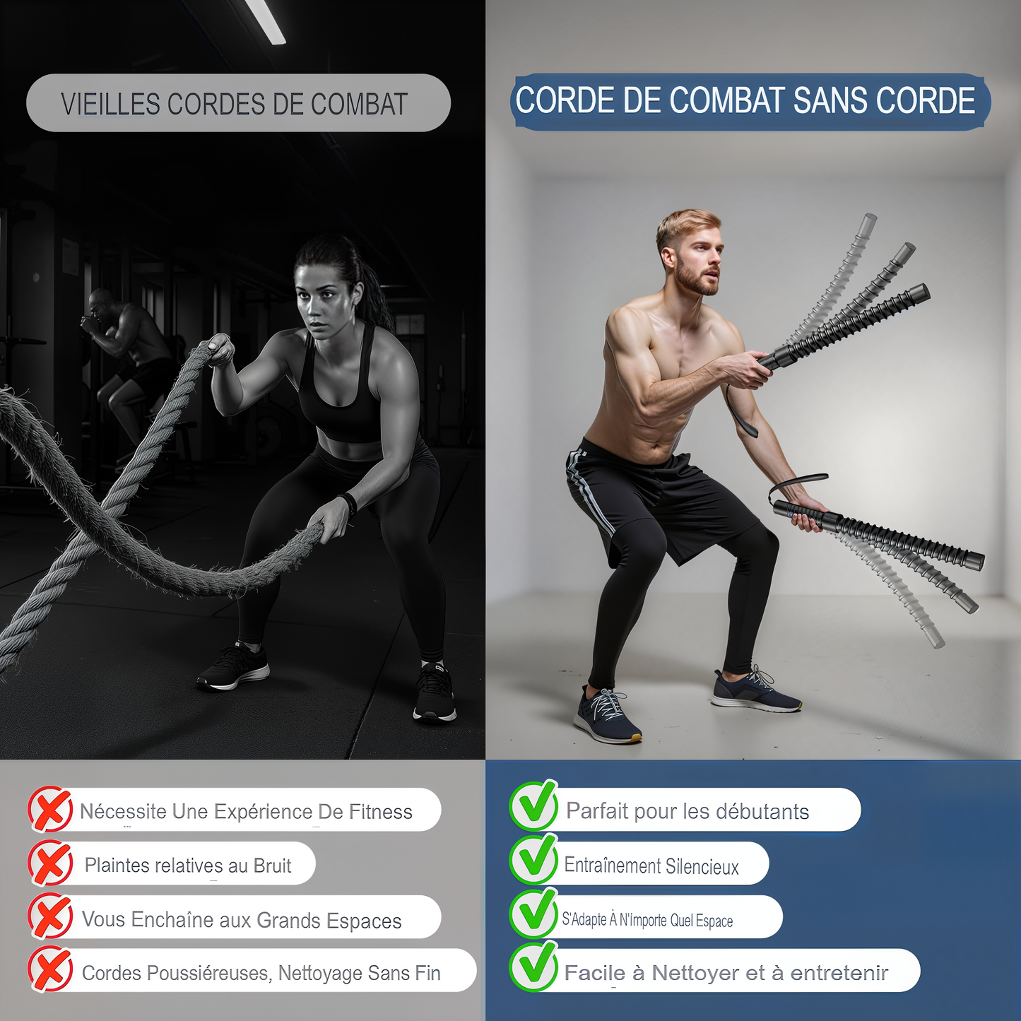 Tiges Élastiques à Ressort de Musculation – Puissance, flexibilité et contrôle - SPOFIT